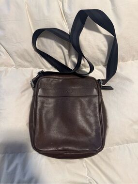 Leather Crossbody Bag in Dark Brown